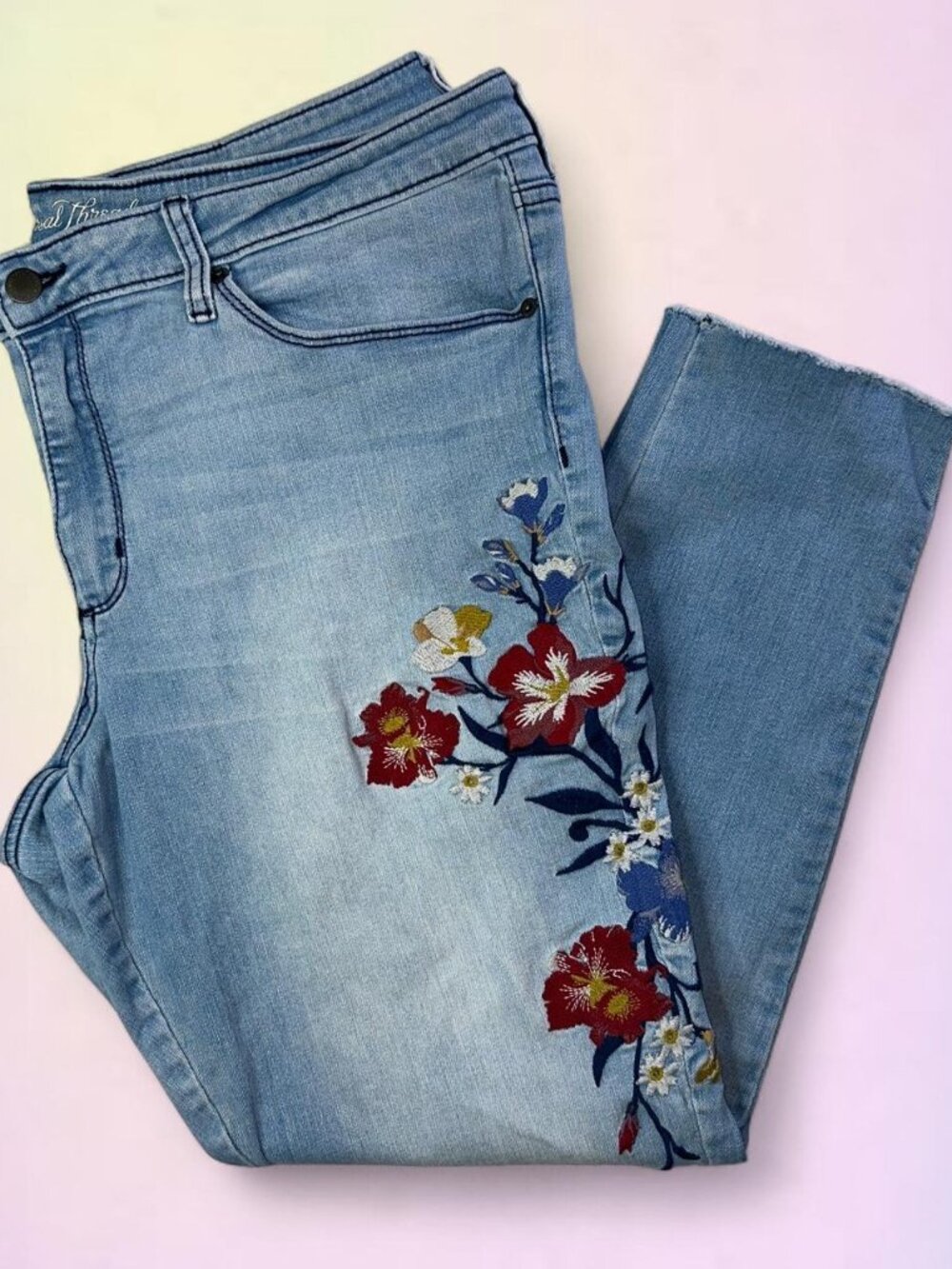 Universal Threads Embroidered Skinny Jeans size 18